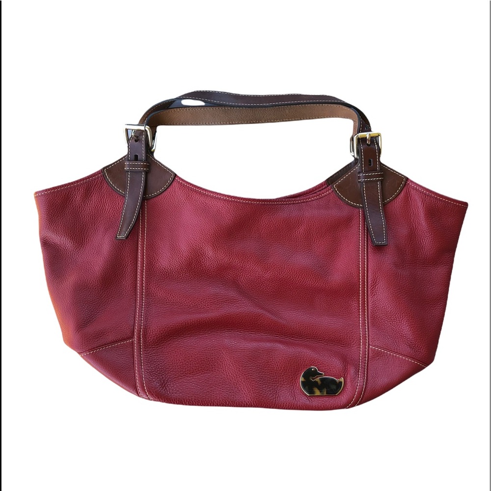 Dooney and Bourke leather hobo bag - red